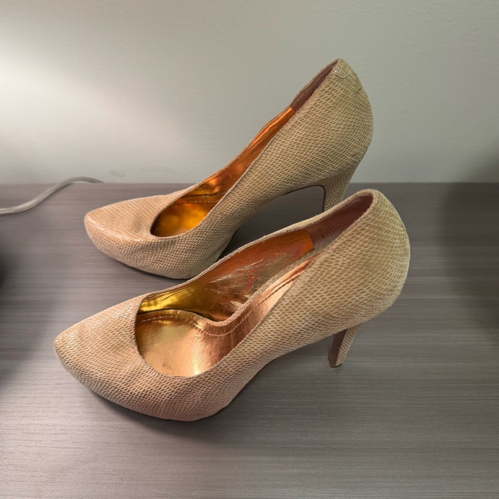 Bcbgeneration Snake-Texture Platform High Heels N… - image 4